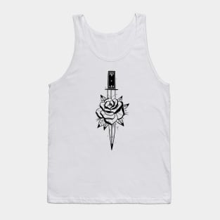 Rose and Dagger blk Tank Top